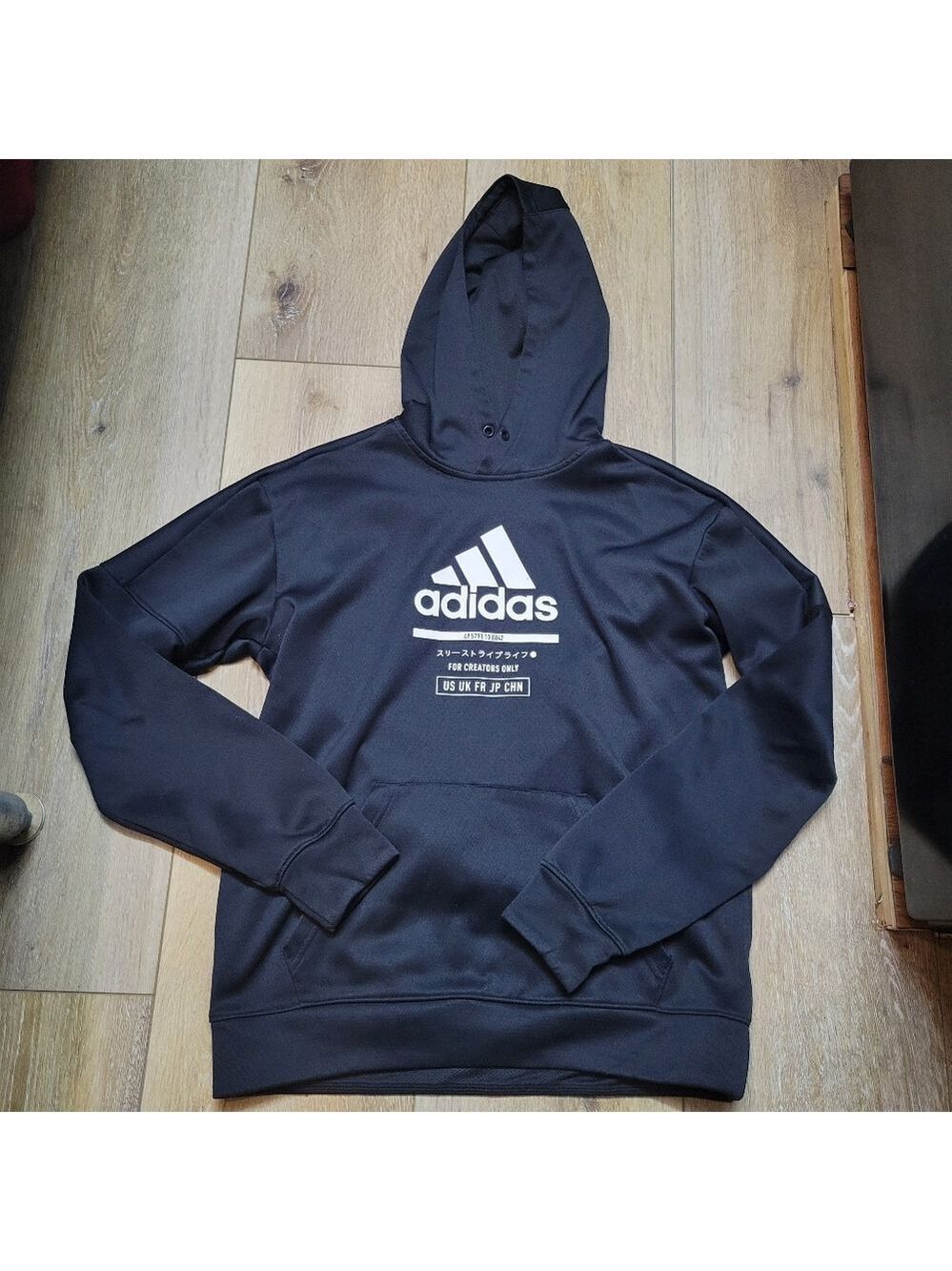 Adidas Men's Black Hoodie with Logo Size S Looks New